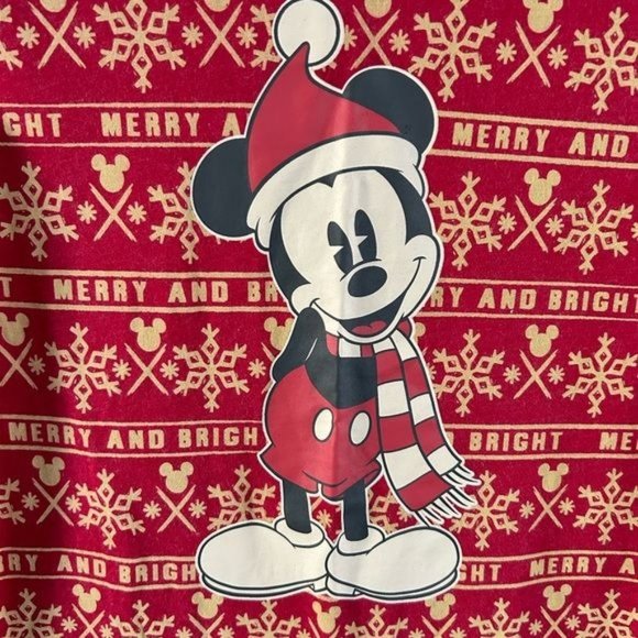 Disney Store Mickey Mouse Christmas T-Shirt, Sz 7/8 - Picture 5 of 14